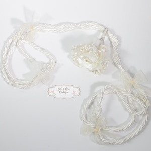 FAST SHIPPING!!! Beige Wedding Lasso Rope, Wedding Lasso/Lazo de boda,Wedding Lasso Cord Rope With Flower, Traditional Beige Wedding Lasso