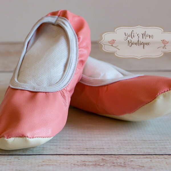 FAST SHIPPING!!! Ballet Shoes Toddler, Baby Pink Ballet Ballerina Shoes, Leather Toddler Shoes, Flower Girl Shoes, Ballet Flats, Flat shoes