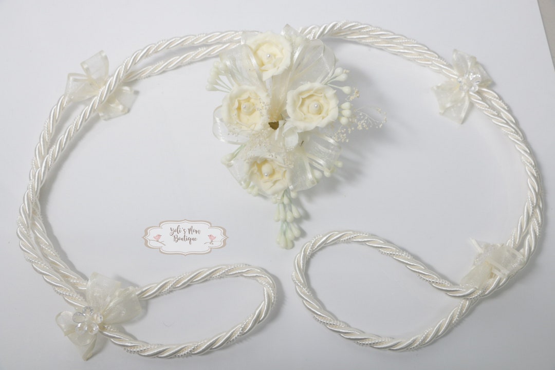 FAST SHIPPING!!! Beige Wedding Lasso Rope, Wedding Lasso With Bouquet ...