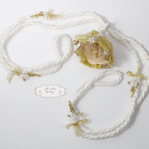 FAST SHIPPING!!! Beige Wedding Lasso Rope, Wedding Lasso/Lazo de boda,Wedding Lasso Cord Rope With Flower, Traditional Beige Wedding Lasso