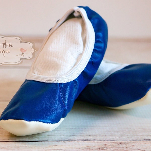 FAST SHIPPING!! Ballet Shoes Toddler, Royal Blue Ballet Shoes, Ballerina Shoes, Leather Toddler Shoes, Flower Girl Shoes, Ballet Flats