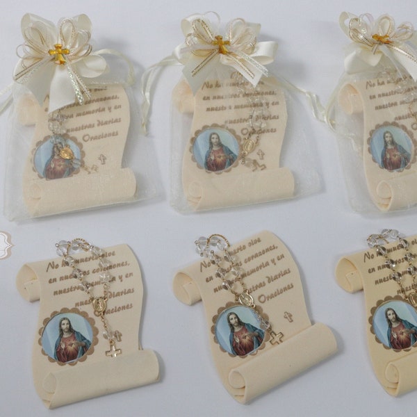 FAST SHIPPING!!! Beautiful 12pcs. Souvenirs for Guests in Spanish, Favors for the Faithfully Departed, Rest in Peace Favors, Recuerdo!!