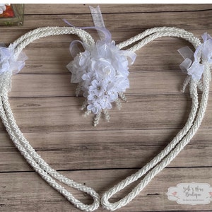 FAST SHIPPING!!! White Wedding Lasso Rope, Wedding Lasso/Lazo de wedding,Wedding Lasso Cord Rope With Flower, Traditional White Wedding Lasso