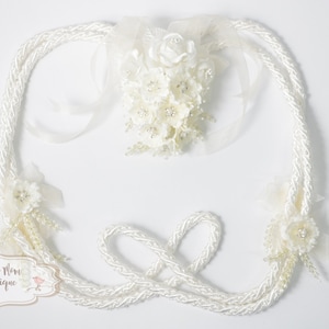 FAST SHIPPING!!! Beige Wedding Lasso Rope,Lazo de wedding,Wedding Lasso Cord Rope With Flower, Traditional Wedding Lasso, Lazo de Boda Beige