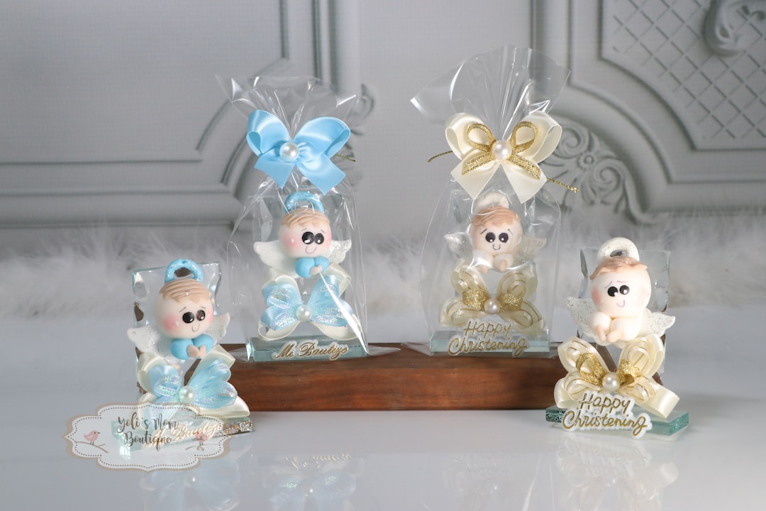 FREE SHIPPING 12 Pcs Glass Christening Favors, Birthday Favors