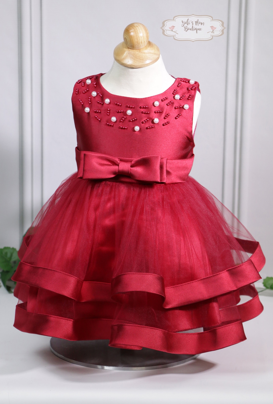 FAST SHIPPING Burgundy Baby Dress Baby Girl Dress Toddler - Etsy