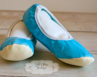 FAST SHIPPING!! Ballet Shoes Toddler, Blue Ballet Shoes, Ballerina Shoes, Leather Toddler Shoes, Flower Girl Shoes, Ballet Flats, Flat shoes