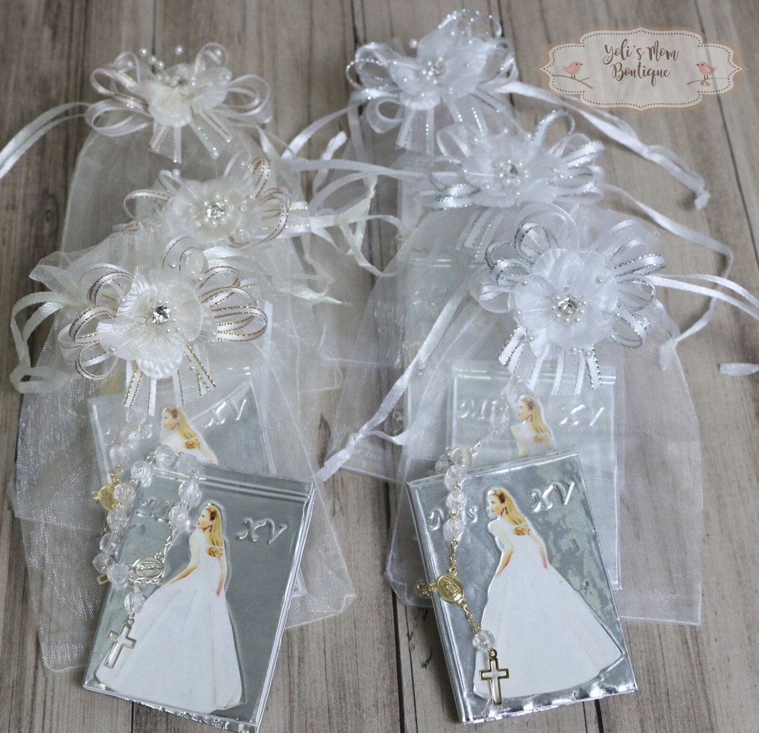 FAST SHIPPING 12 Pcs. Quinceañera Souvenirs in Spanish for Guests, Appreciation Gifts for