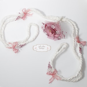 FAST SHIPPING!!! White Wedding Lasso Rope, Wedding Lasso/Lazo de boda,Wedding Lasso Cord Rope With Flower, Traditional White Wedding Lasso