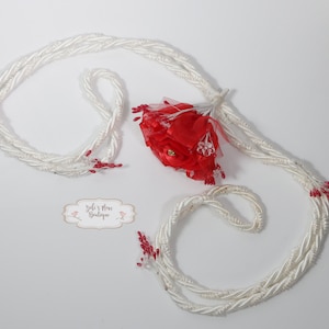 FAST SHIPPING!!! White Wedding Lasso Rope, Wedding Lasso/Lazo de boda,Wedding Lasso Cord Rope With Flower, Traditional White Wedding Lasso