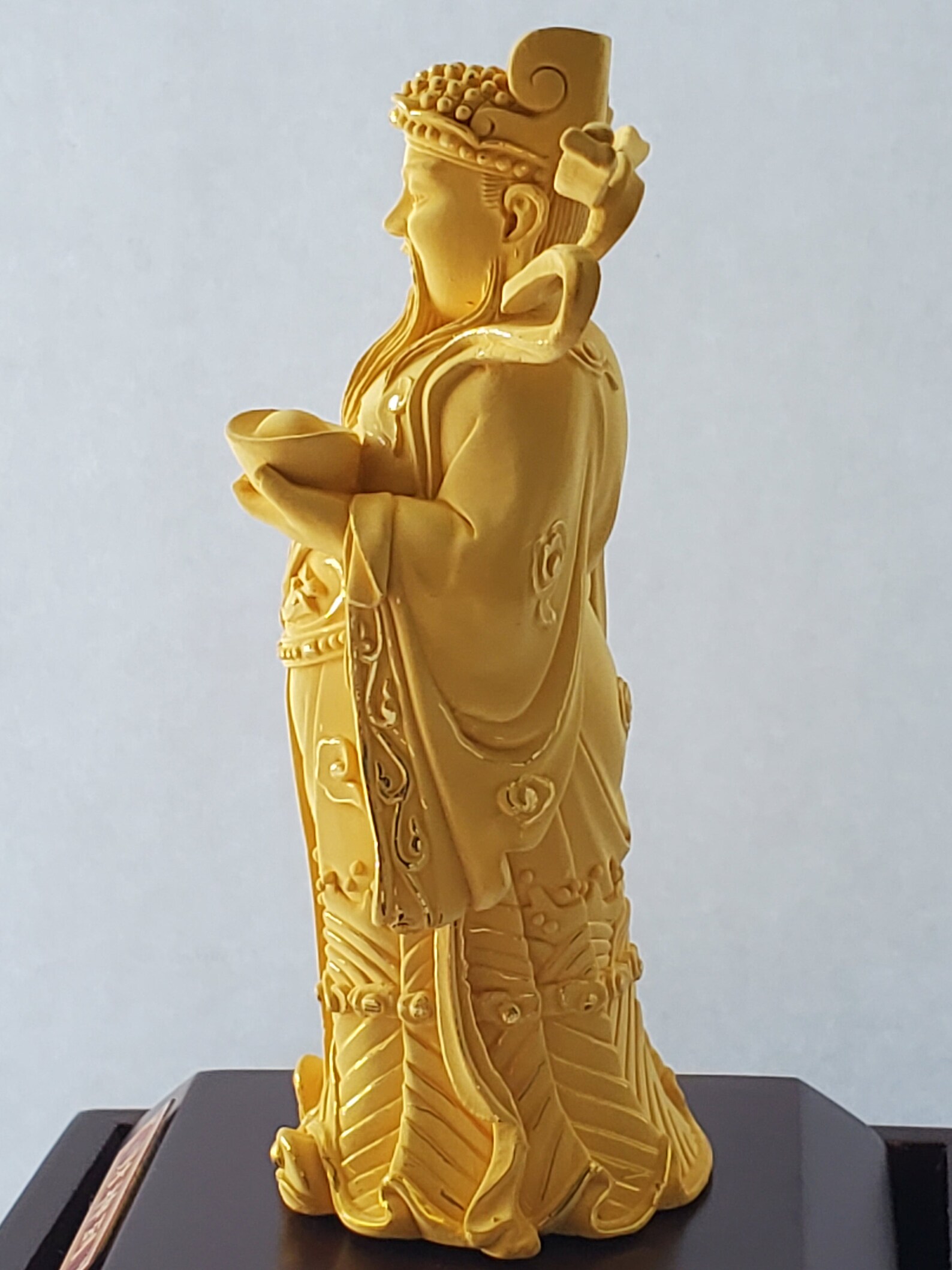 24K Gold Plated Buddha God of Wealth Statue. Prosperity and Etsy