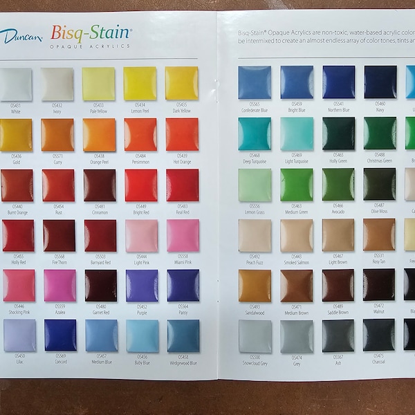 Duncan Bisq-Stain Opaque Acrylic paints, Ceramic Bisque Paints