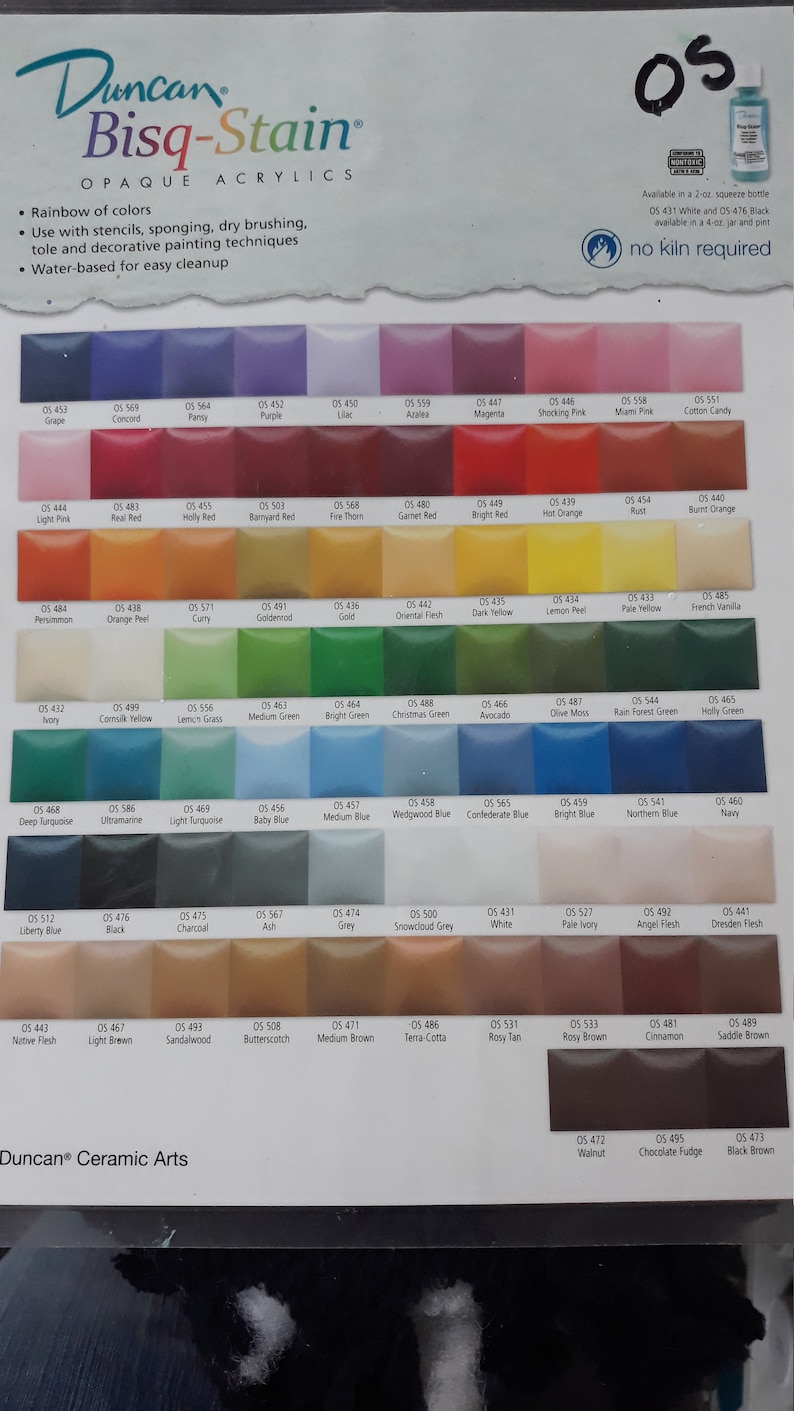 Duncan Bisqstain Opaque Acrylic Paints, Ceramic Bisque Paints Etsy