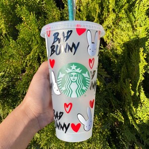 Bad Bunny Valentine Starbucks cup