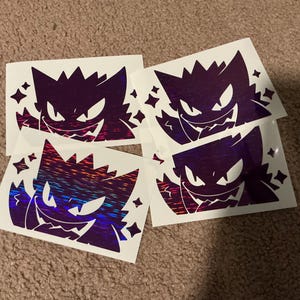 Gengar window peeker vinyl decal