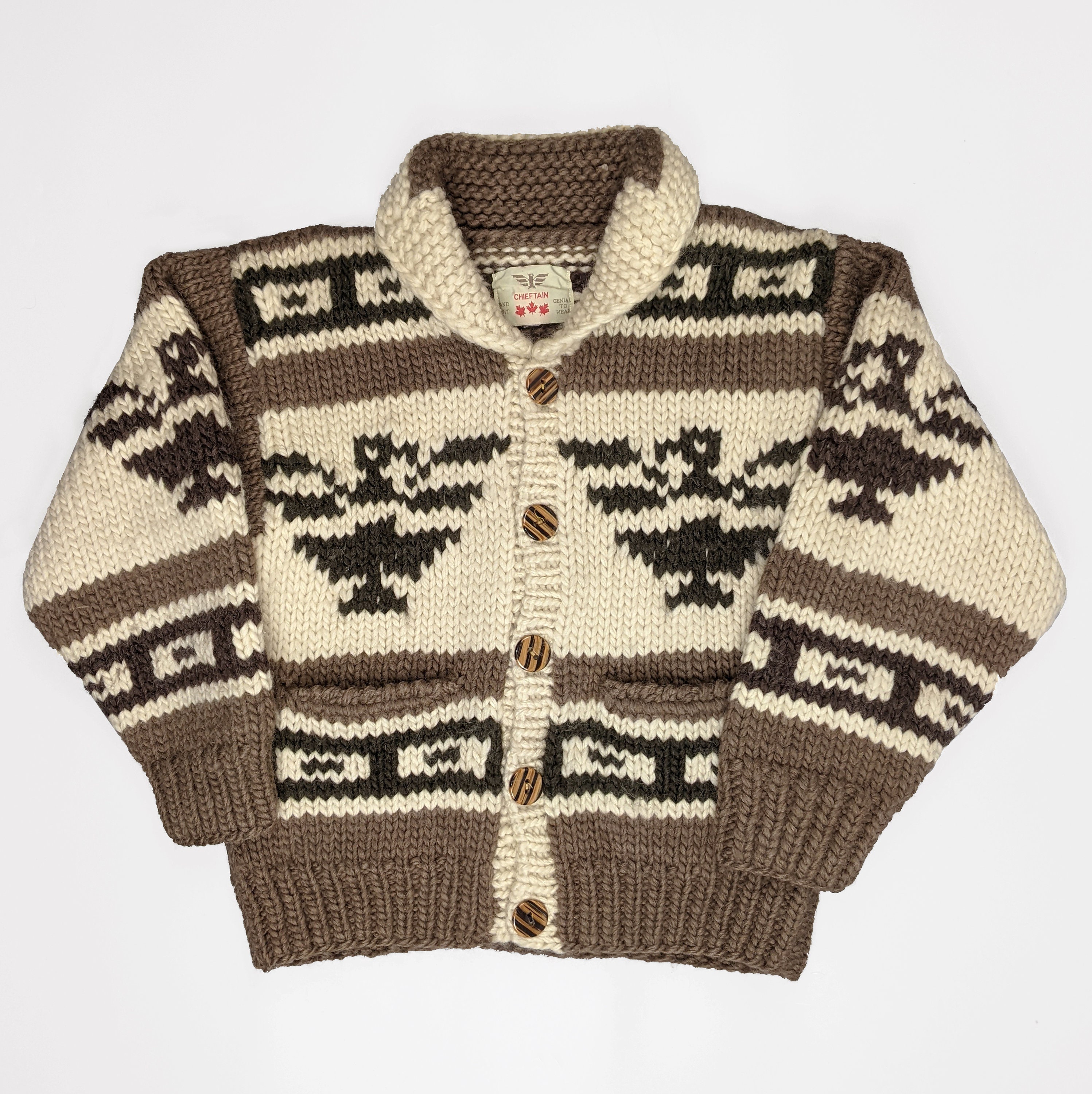 Vintage Canada Cowichan Sweater - Etsy UK