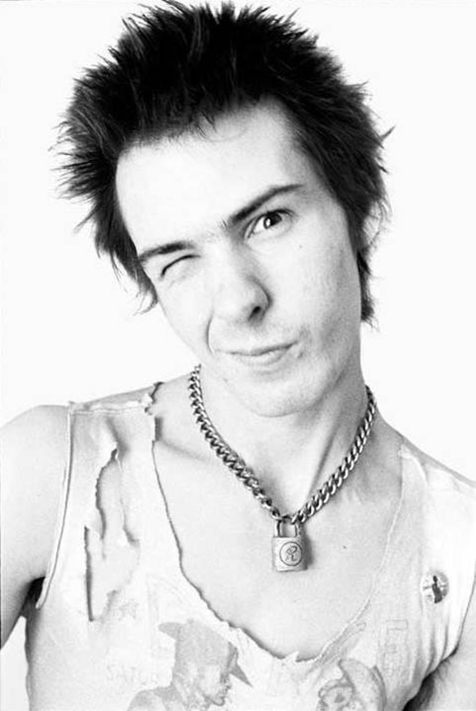 Sid Vicious 'R' Padlock Chain Punk Necklace | Etsy