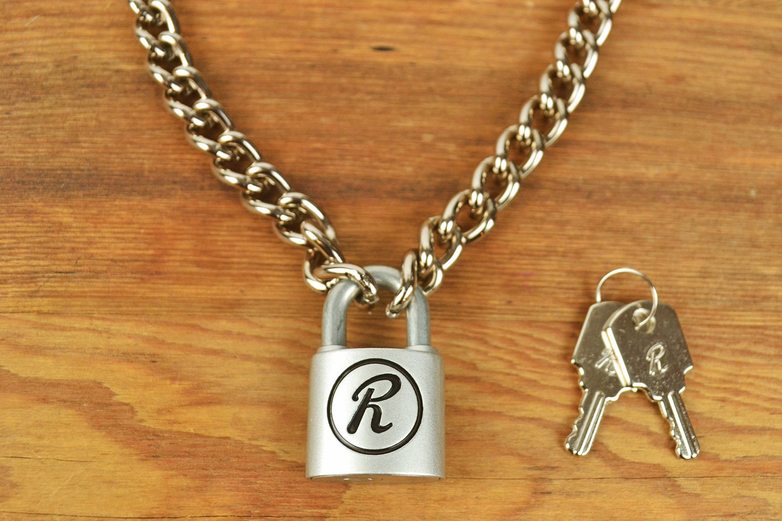 Sid Vicious 'R' Padlock Chain Punk Necklace Etsy