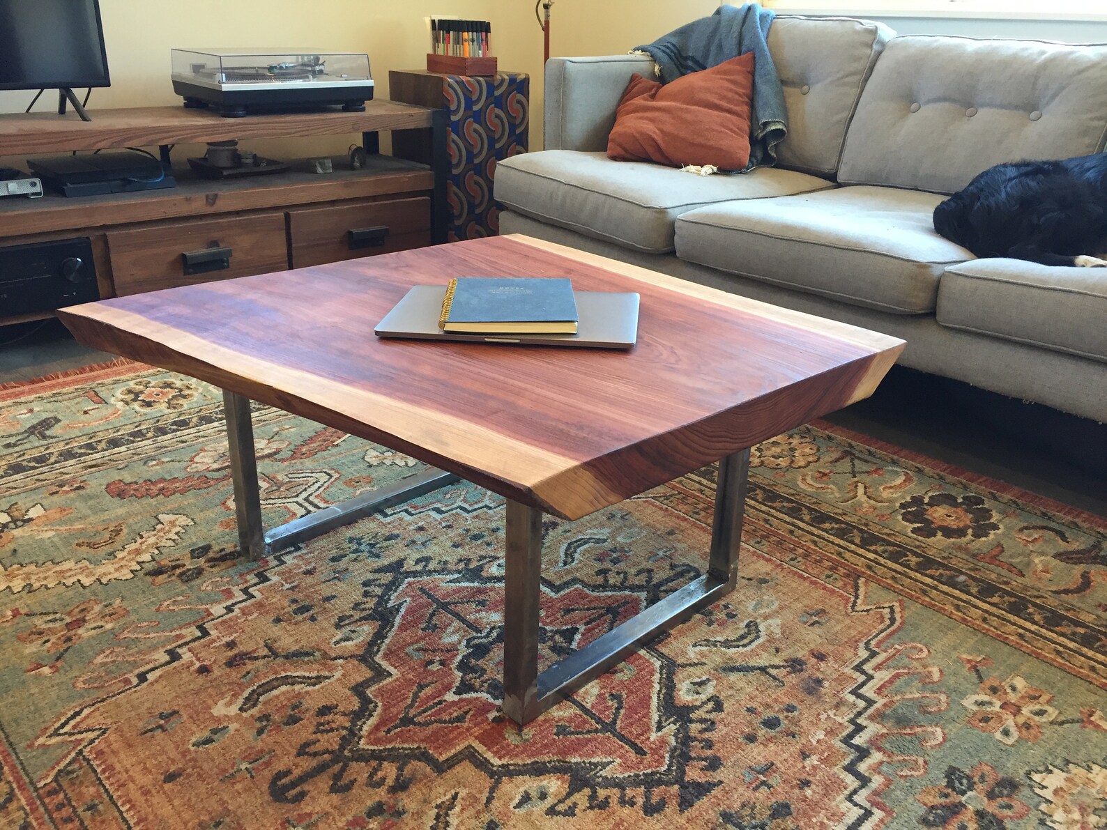 Live Edge Redwood Coffee Table Etsy