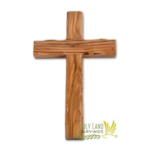 20Cm(8 Inch)Wooden Wall Hanging Cross Made of Olive Wood in the Holy Land-Unique Gift for Christmas or Wall Cross for Bedroom or Living Room