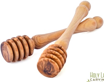 Bâtonnets de louche de miel de bois d'olivier | Bethléem Terre Sainte