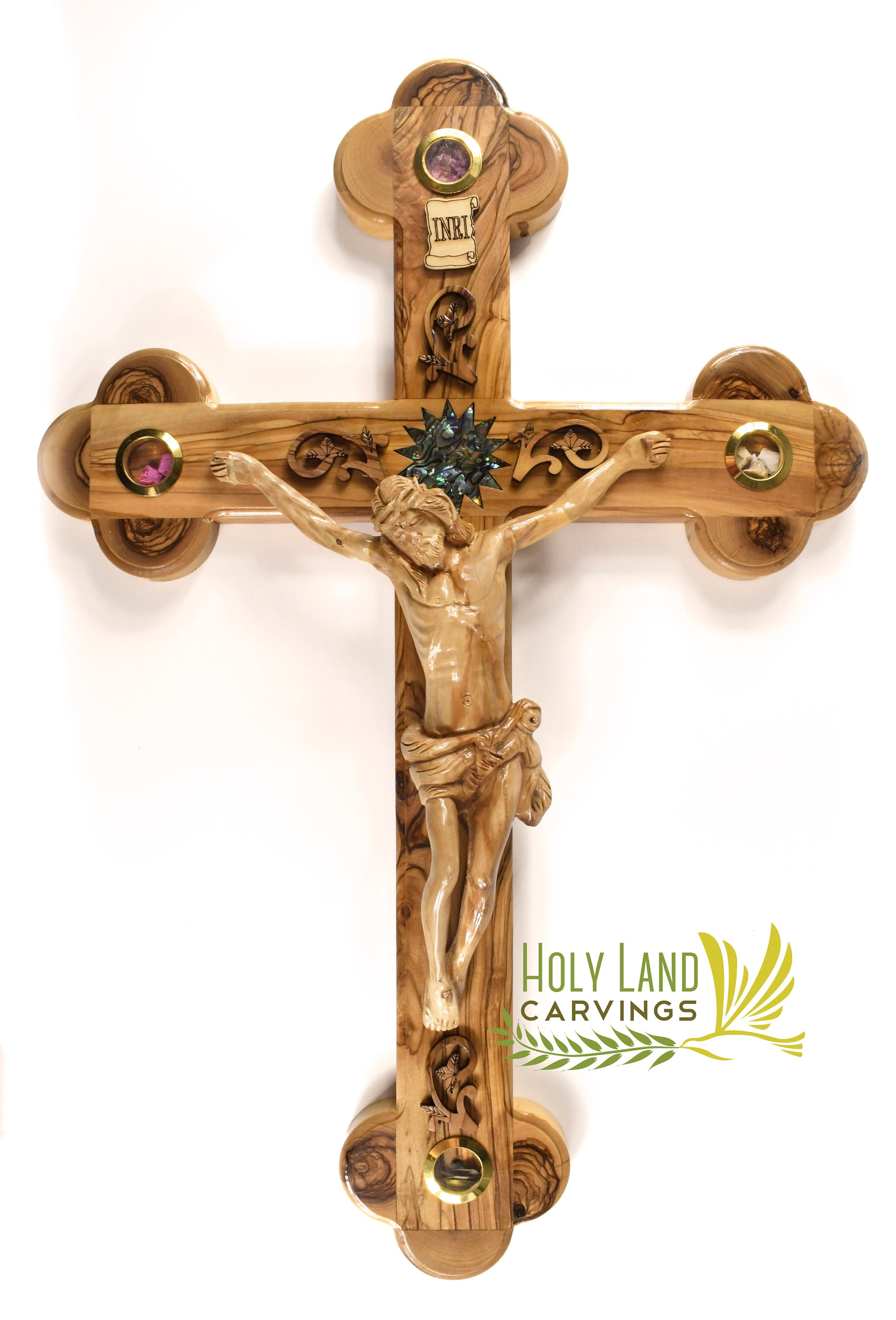 55 Cm 21 Large Wall Hanging Cross CrucifixOlive Wood Etsy