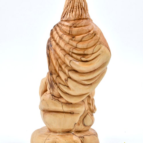 Christ the Good Shepherd Olive Wood Masterpiece - Made in Bethlehem the Holy Land - Unique Religious Home shops Décor - Jesus Statue