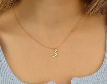 Arabic Letter Necklace, Personalized Initial Necklace, Gift for Her, Gift for Mom, Necklace, Jewelry, Mother Day Gift, Christmas Gift - ARB