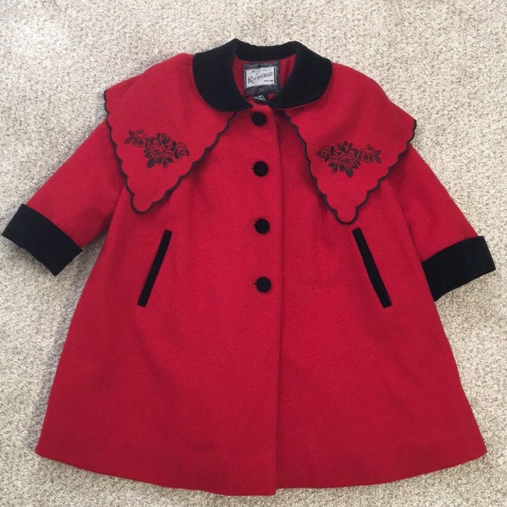Vintage Rothschild Toddler Girls Red Winter Coat 2T Etsy