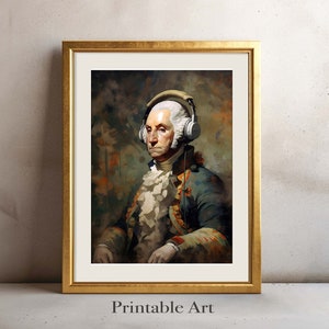 George Washington Print, Downloadable Print, Wall Art, Home Decor, Digital Download