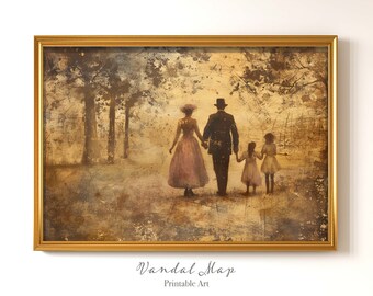 Obra de arte digital, pintura vintage, arte imprimible, arte de pared para el hogar, oficina/paseo familiar - VandalMap 1-014