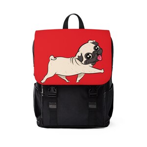 Fun Pug - Red Flap - Back-to-School Backpack