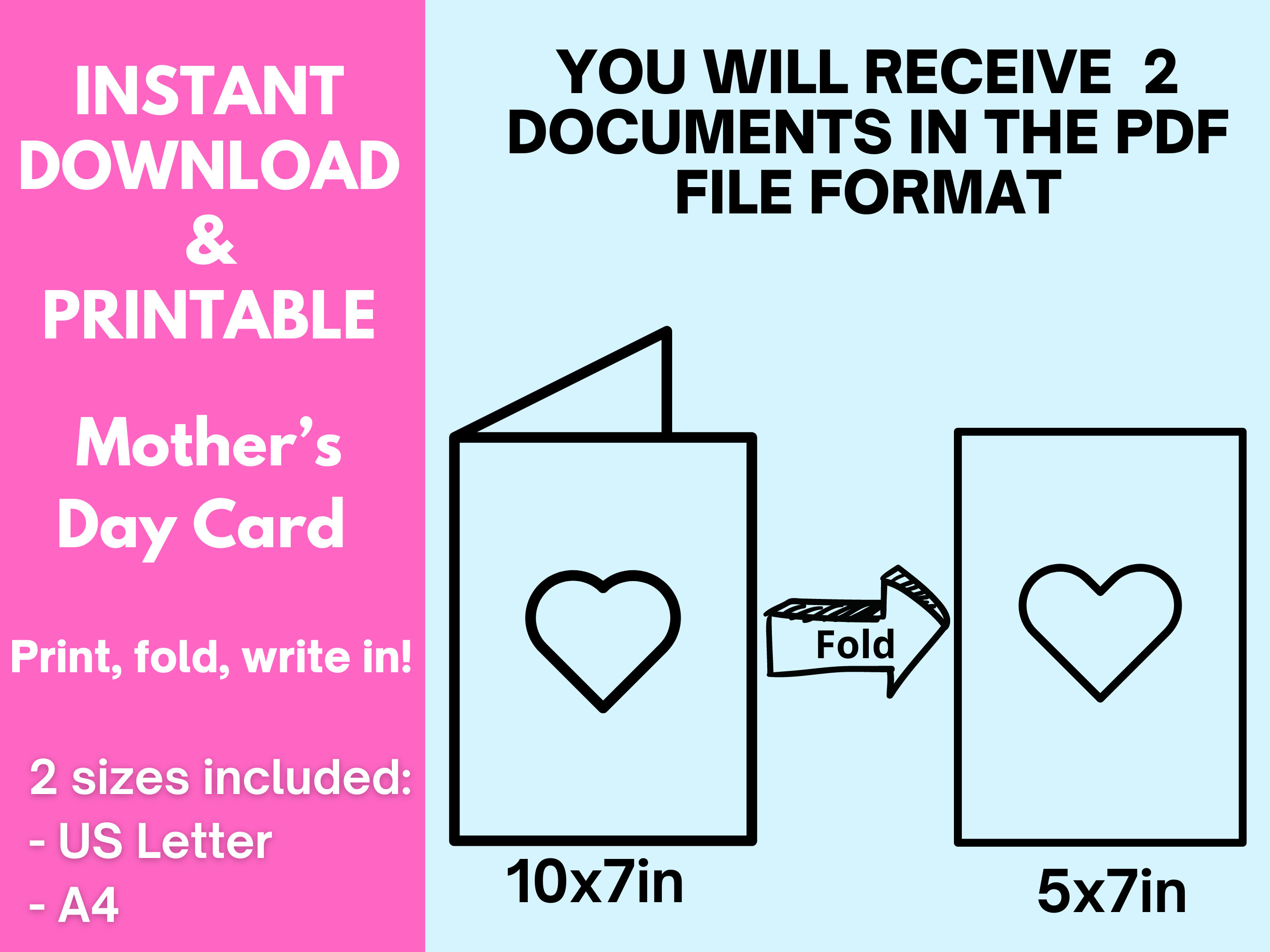 Mother’s Day Card for Cat Moms / US Letter & A4 Sizes / Humor / No