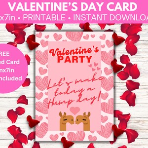 Tarjeta del Día de San Valentín —Camels Valentine— Descarga digital