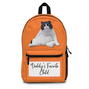 Cat - Daddys Favorite Child - Crusta Orange Backpack