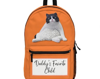 Cat - Daddys Favorite Child - Crusta Orange Backpack