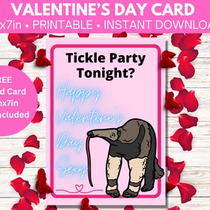 Carte de la Saint-Valentin — Anteater Tickle Party — Téléchargement numérique
