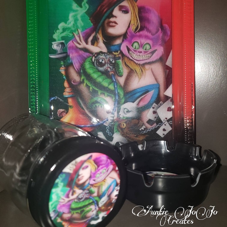 Alice in Wonderland Inspired Rolling Tray Etsy