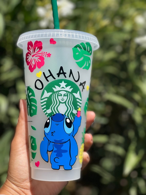 Stitch reusable cold cup, Starbucks venti, Ohana, 626 Stitch, Starbucks Stitch