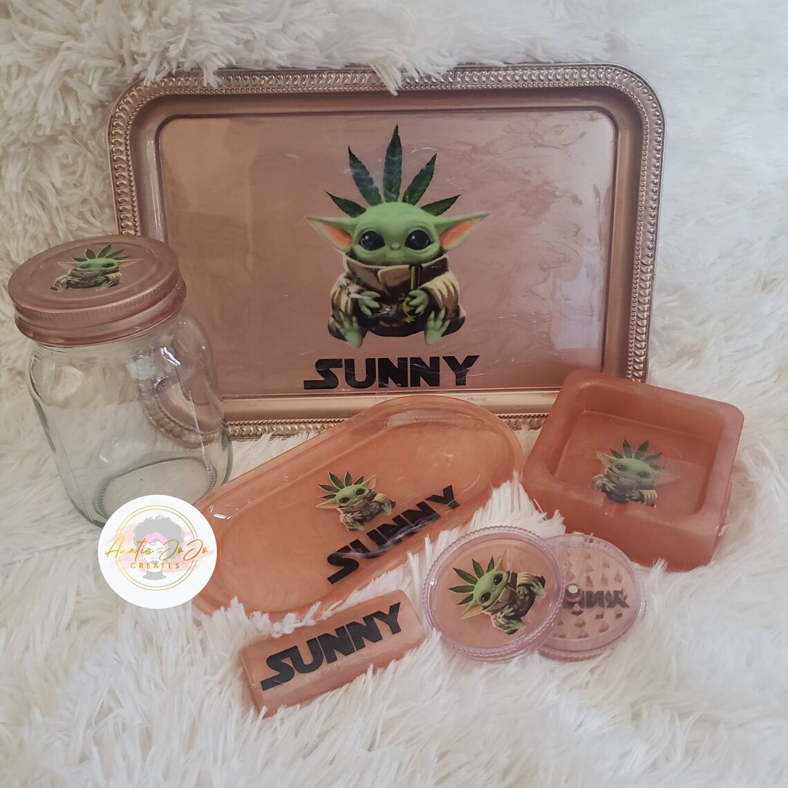 Baby Yoda Rolling Tray Etsy