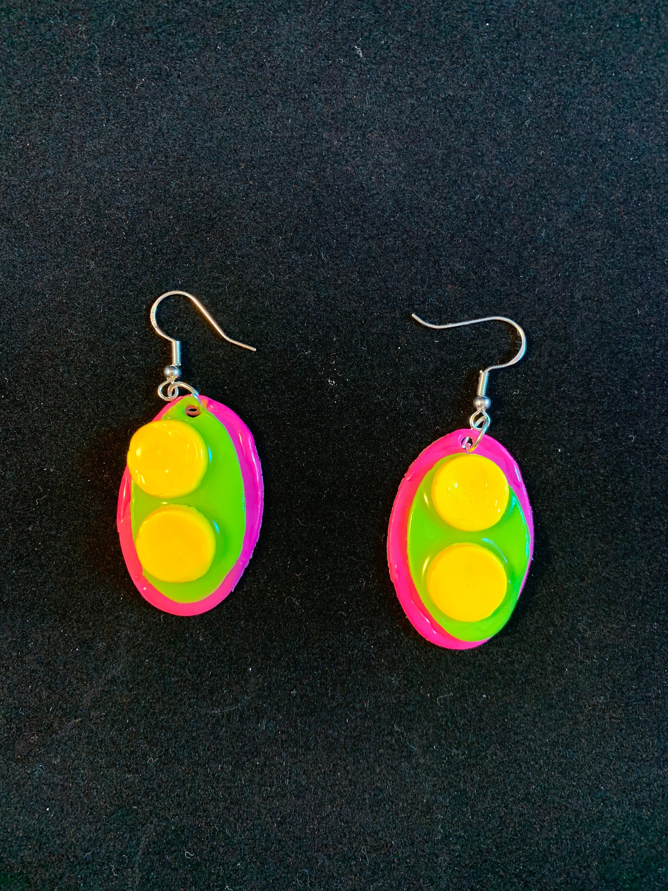 Neon 80s Earrings Etsy