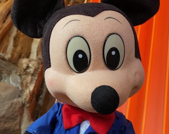 Rare 16" tall Retro Disney Mickey Mouse rotating head Music Box