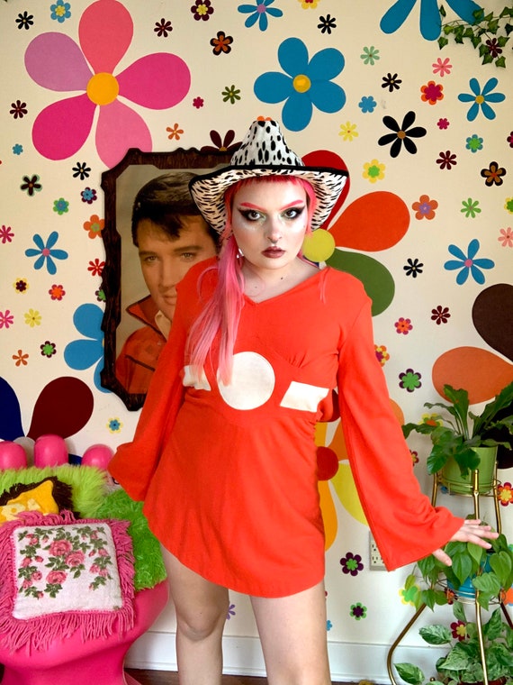 Space age groovy mini dress 60s