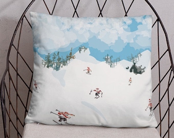 Ski pillow, Winter Snow Ski Scene