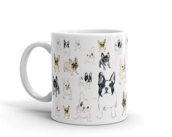 French Bulldog Pattern Art Mug