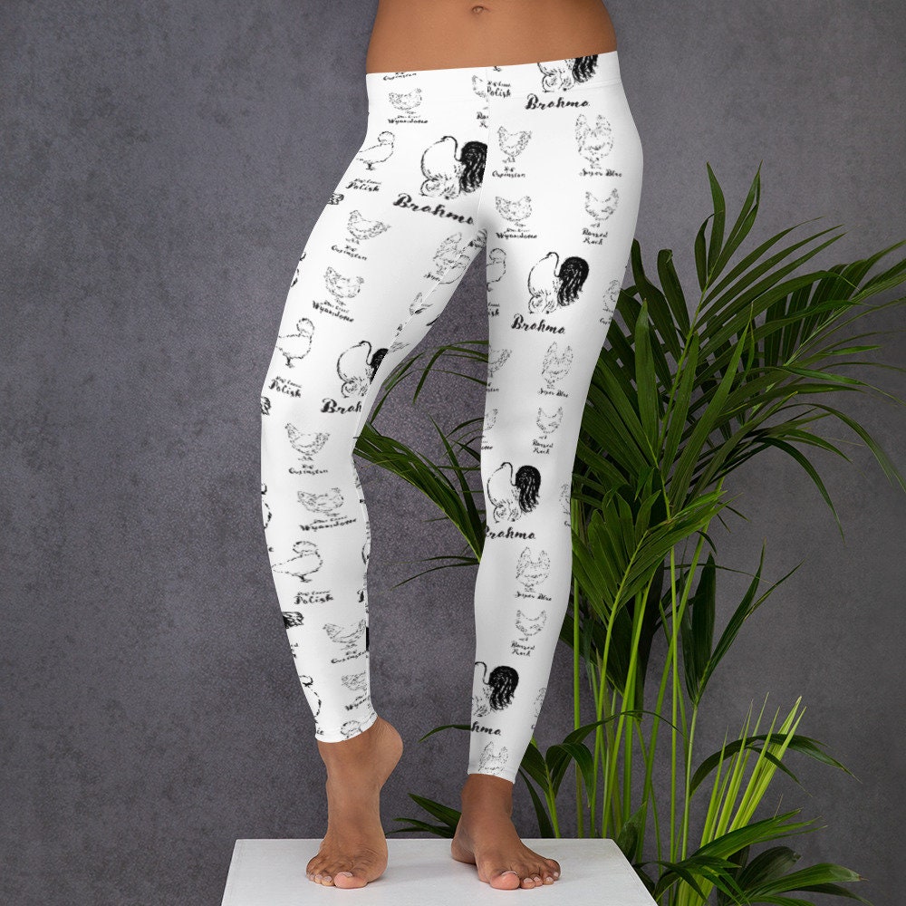 Chicken Breed Pattern Leggings, Chicken Yoga Pants -  Canada