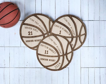 Personalized Basketball Senior Plaque, Senior Graduating Gift Basketball Wood Layered Award, Players Stats Gift, Custom Basketball, Award