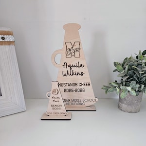 Personalized Cheer Gift, Custom Cheer Megaphone, Cheerleading Senior Night 2026 Senior Cheer Gift, Football Cheerleading, Personalized Cheer