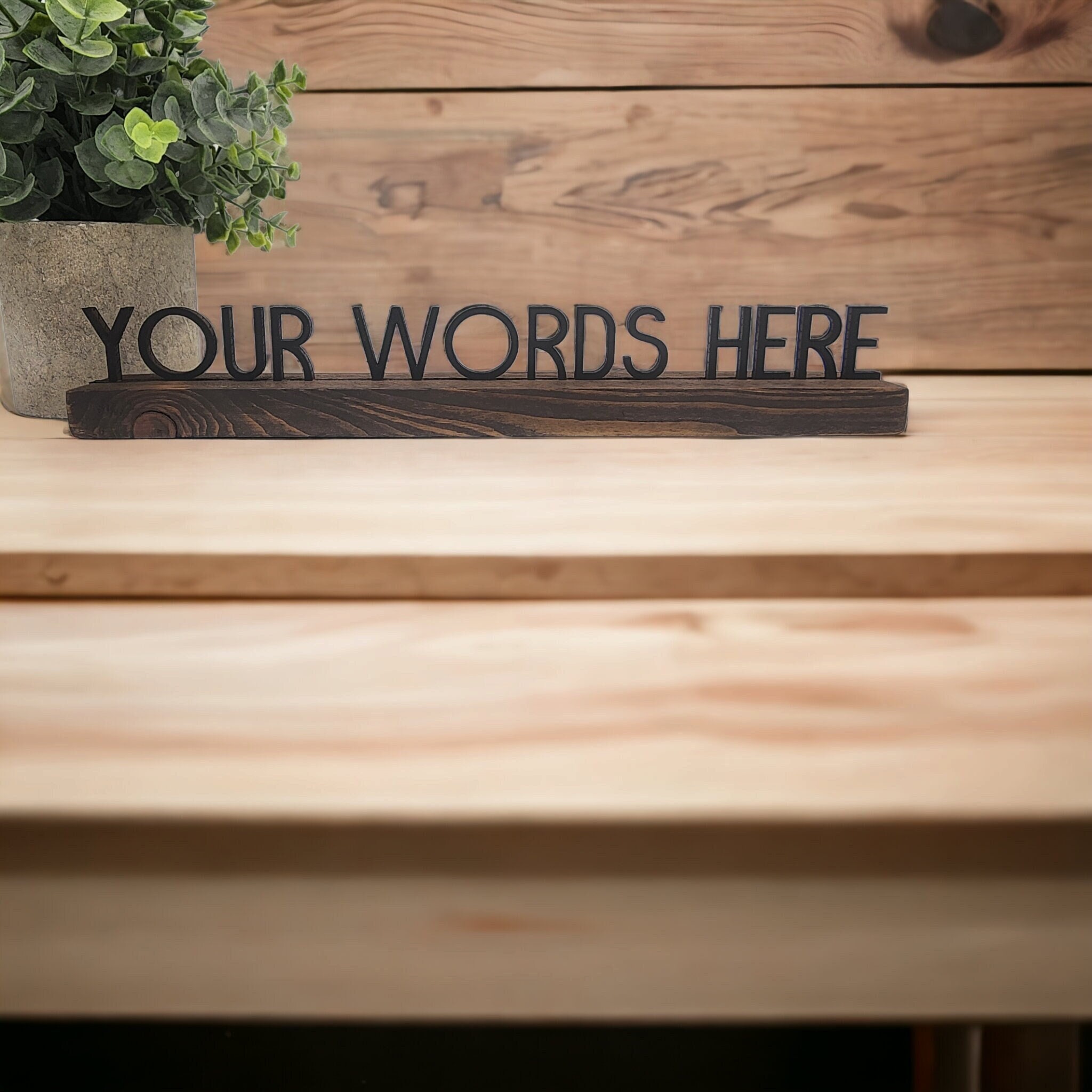 Nrleey Wooden Desk Sign - Decorative Tabletop Wood Sign, Small Home Office Decor, Rustic Or Modern Accent Piece - View #11