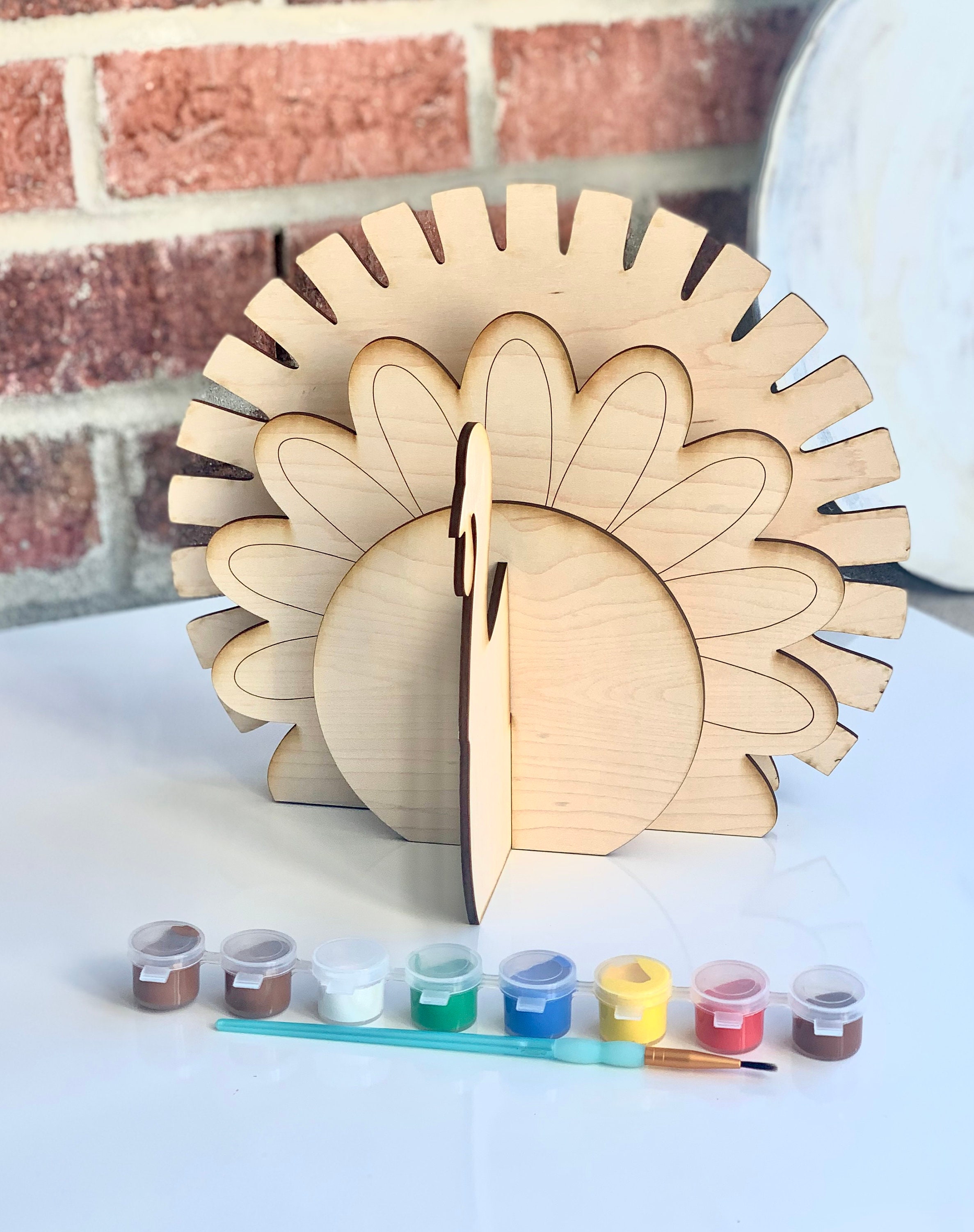 DIY Turkey Paint Kit Wood Paint Kit Kids Craft Etsy